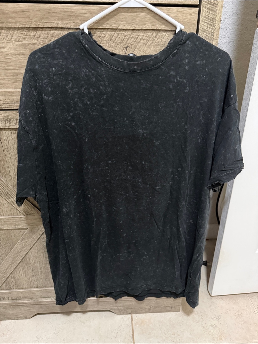 PINK Victoria's Secret Mineral Wash Black Short Sleeve Tee